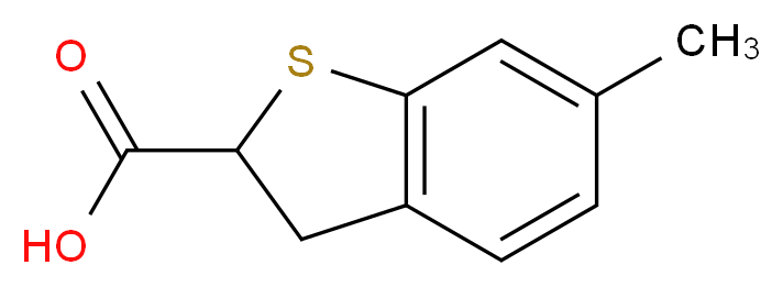 6-methyl-2,3-dihydro-1-benzothiophene-2-carboxylic acid_分子结构_CAS_26018-71-3)