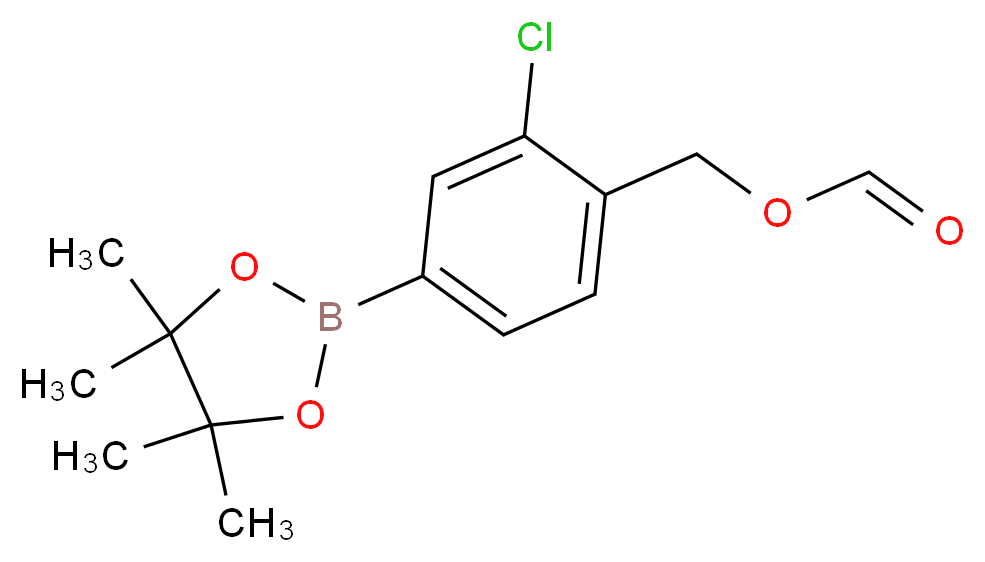 [2-chloro-4-(tetramethyl-1,3,2-dioxaborolan-2-yl)phenyl]methyl formate_分子结构_CAS_334018-52-9