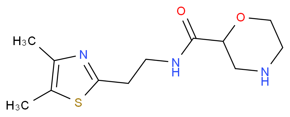 N-[2-(4,5-dimethyl-1,3-thiazol-2-yl)ethyl]-2-morpholinecarboxamide_分子结构_CAS_)