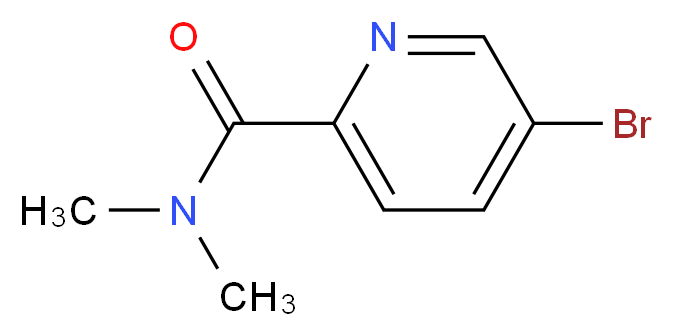 5-溴-N,N-二甲基吡啶-2-甲酰胺_分子结构_CAS_845305-86-4)