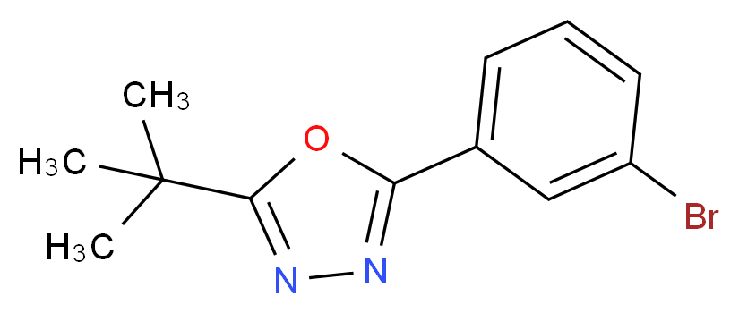2-(3-bromophenyl)-5-tert-butyl-1,3,4-oxadiazole_分子结构_CAS_957065-96-2