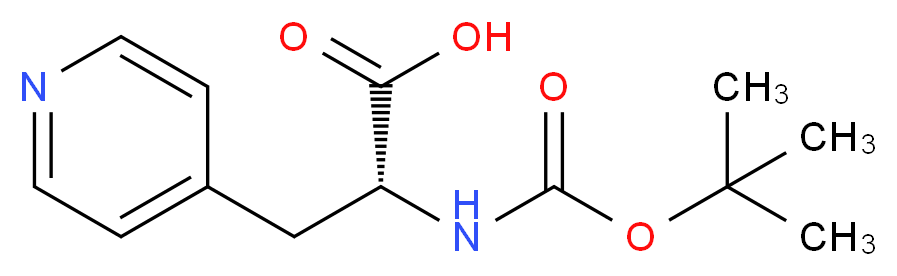 Boc-3-(4-pyridyl)-D-Ala-OH_分子结构_CAS_37535-58-3)