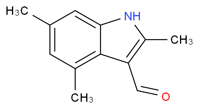 2,4,6-Trimethyl-1H-indole-3-carbaldehyde_分子结构_CAS_)