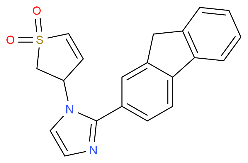 1-(1,1-dioxido-2,3-dihydro-3-thienyl)-2-(9H-fluoren-2-yl)-1H-imidazole_分子结构_CAS_)