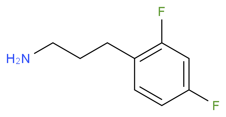 3-(2,4-difluorophenyl)propan-1-amine_分子结构_CAS_377084-64-5