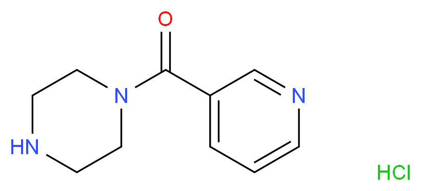 1-(pyridine-3-carbonyl)piperazine hydrochloride_分子结构_CAS_39640-08-9