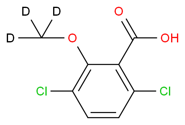 3,6-dichloro-2-(<sup>2</sup>H<sub>3</sub>)methoxybenzoic acid_分子结构_CAS_349553-95-3