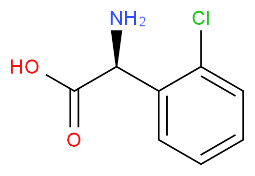 L-(+)-2-氯苯基甘氨酸_分子结构_CAS_141315-50-6)