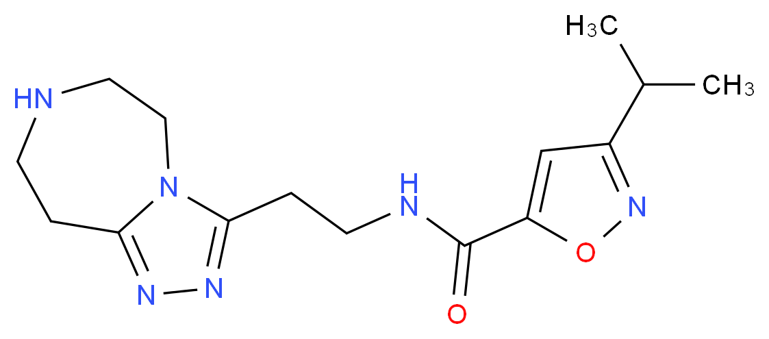3-isopropyl-N-[2-(6,7,8,9-tetrahydro-5H-[1,2,4]triazolo[4,3-d][1,4]diazepin-3-yl)ethyl]isoxazole-5-carboxamide_分子结构_CAS_)