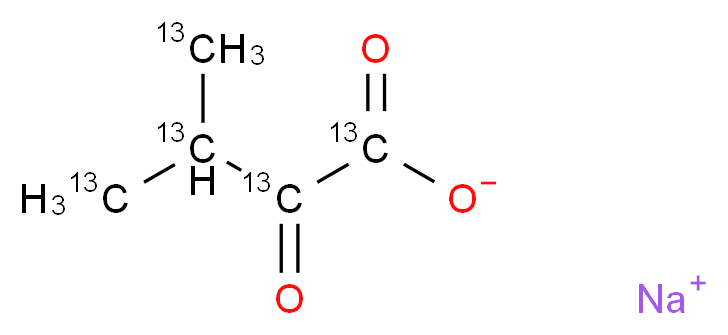 sodium 3-(<sup>1</sup><sup>3</sup>C)methyl-2-oxo(1,2,3,4-<sup>1</sup><sup>3</sup>C<sub>4</sub>)butanoate_分子结构_CAS_420095-74-5