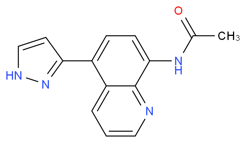 N-[5-(1H-pyrazol-3-yl)-8-quinolinyl]acetamide_分子结构_CAS_)