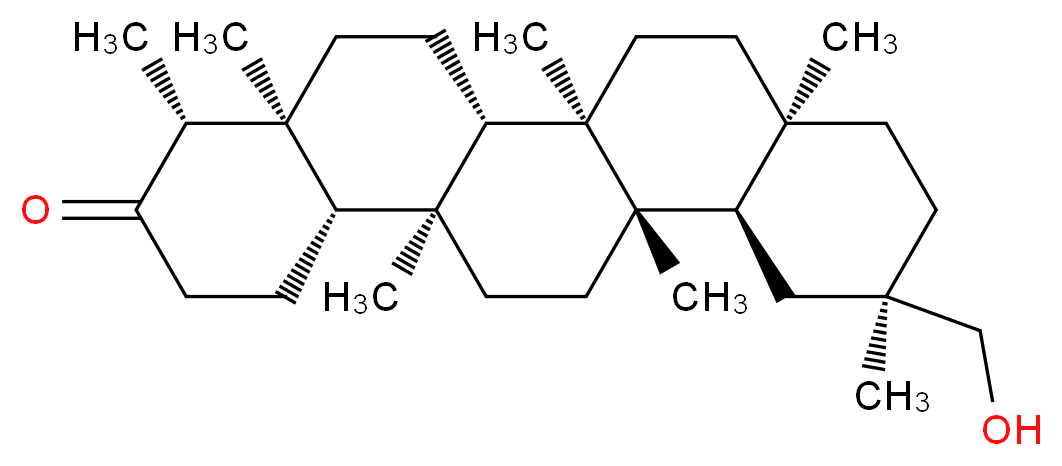 (4R,4aS,6aS,6bR,8aS,11R,12aR,12bS,14aS,14bS)-11-(hydroxymethyl)-4,4a,6b,8a,11,12b,14a-heptamethyl-docosahydropicen-3-one_分子结构_CAS_39903-21-4