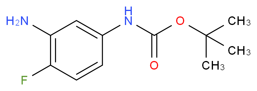 tert-butyl N-(3-amino-4-fluorophenyl)carbamate_分子结构_CAS_361548-95-0