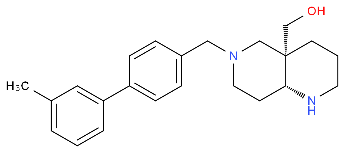 [(4aS*,8aR*)-6-[(3'-methyl-4-biphenylyl)methyl]octahydro-1,6-naphthyridin-4a(2H)-yl]methanol_分子结构_CAS_)