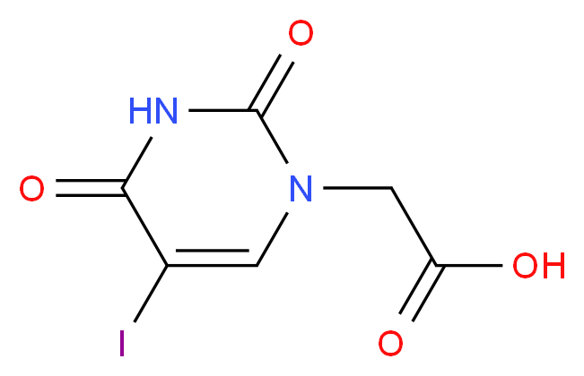 (5-Iodo-2,4-dioxo-3,4-dihydro-2H-pyrimidin-1-yl)-acetic acid_分子结构_CAS_57846-83-0)