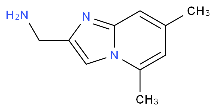 1-(5,7-dimethylimidazo[1,2-a]pyridin-2-yl)methanamine_分子结构_CAS_1083267-42-8)