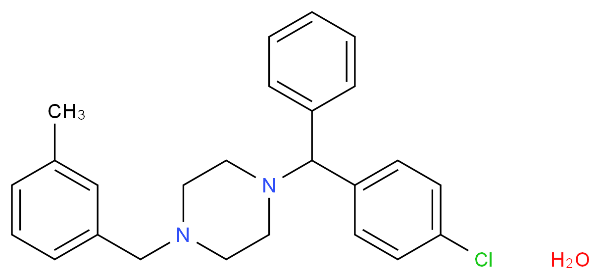 Meclizine Dihydrochloride Monohydrate_分子结构_CAS_31884-77-2)