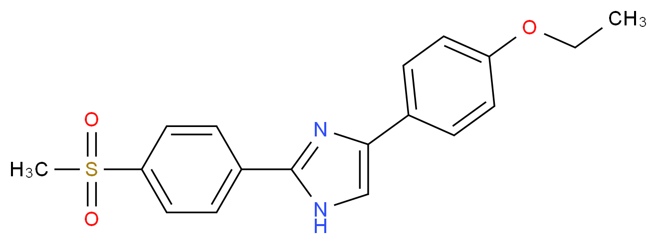 4-(4-ethoxyphenyl)-2-[4-(methylsulfonyl)phenyl]-1H-imidazole_分子结构_CAS_)