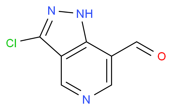 3-chloro-1H-pyrazolo[4,3-c]pyridine-7-carbaldehyde_分子结构_CAS_93546-17-9