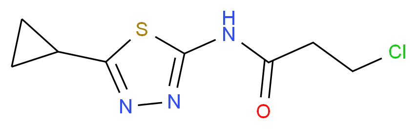3-chloro-N-(5-cyclopropyl-1,3,4-thiadiazol-2-yl)propanamide_分子结构_CAS_915924-05-9)