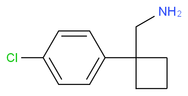 1-(4-CHLOROPHENYL)CYCLOBUTANEMETHANAMINE_分子结构_CAS_63010-09-3)