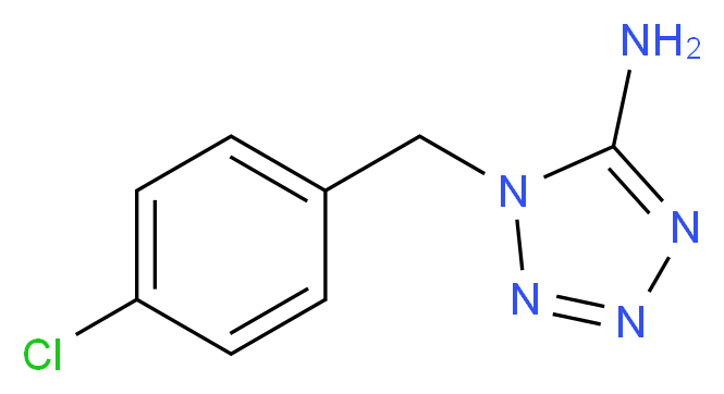 1-[(4-chlorophenyl)methyl]-1H-1,2,3,4-tetrazol-5-amine_分子结构_CAS_31694-94-7