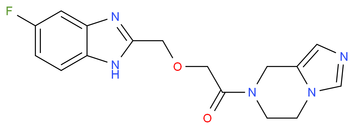 7-{[(5-fluoro-1H-benzimidazol-2-yl)methoxy]acetyl}-5,6,7,8-tetrahydroimidazo[1,5-a]pyrazine_分子结构_CAS_)