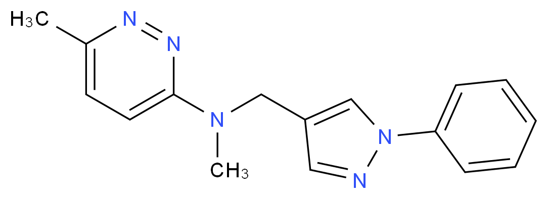 N,6-dimethyl-N-[(1-phenyl-1H-pyrazol-4-yl)methyl]-3-pyridazinamine_分子结构_CAS_)