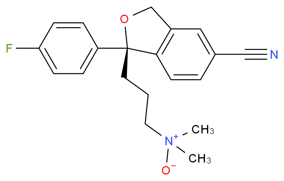 3-[(1S)-5-cyano-1-(4-fluorophenyl)-1,3-dihydro-2-benzofuran-1-yl]-N,N-dimethylpropanamine oxide_分子结构_CAS_917482-45-2