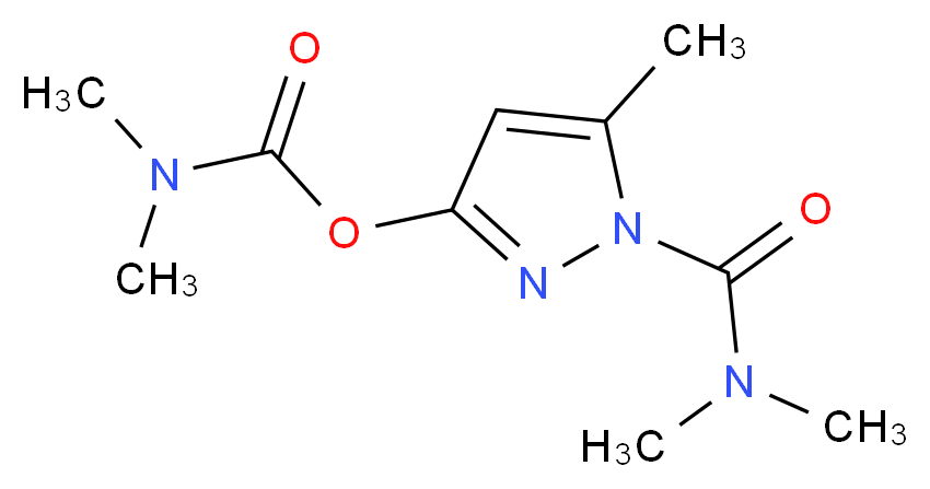 1-(dimethylcarbamoyl)-5-methyl-1H-pyrazol-3-yl N,N-dimethylcarbamate_分子结构_CAS_644-64-4