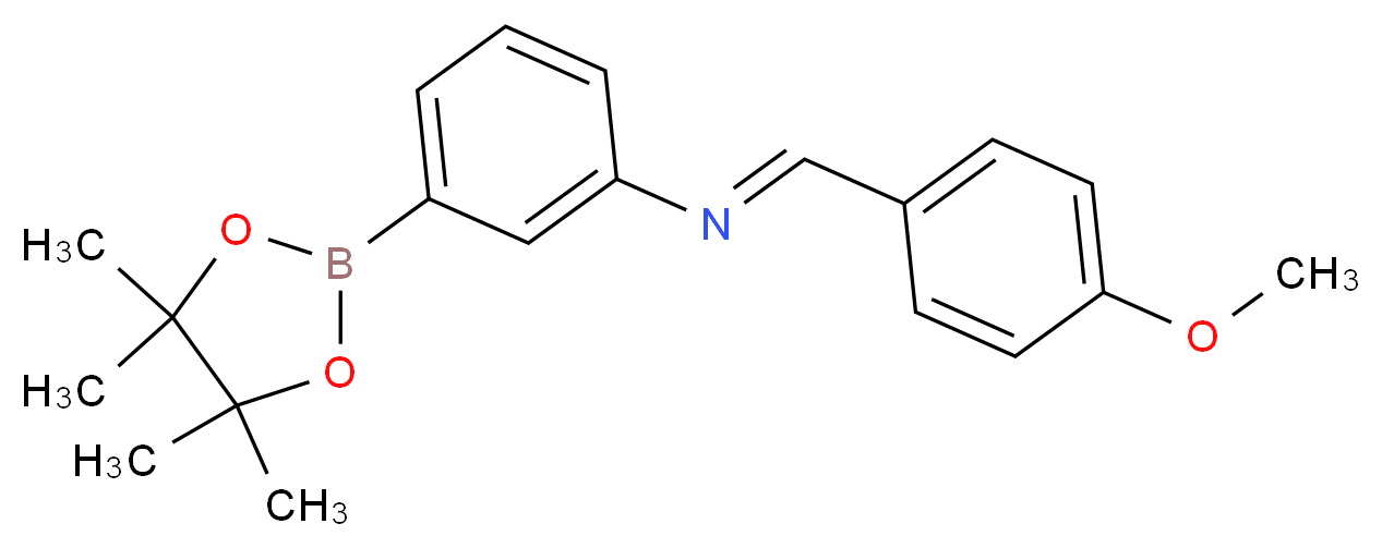 3-(4-甲氧基亚苄基氨基)苯硼酸频哪醇酯_分子结构_CAS_380151-91-7)