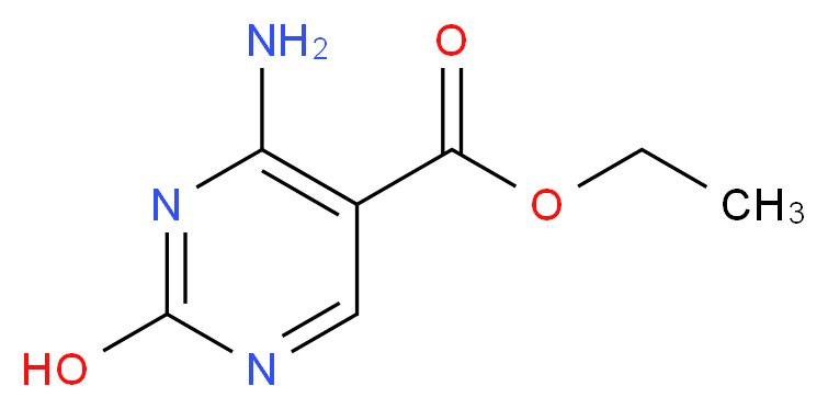ethyl 4-amino-2-hydroxypyrimidine-5-carboxylate_分子结构_CAS_20187-46-6
