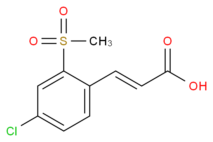 (2E)-3-[4-Chloro-2-(methylsulphonyl)phenyl]acrylic acid_分子结构_CAS_)