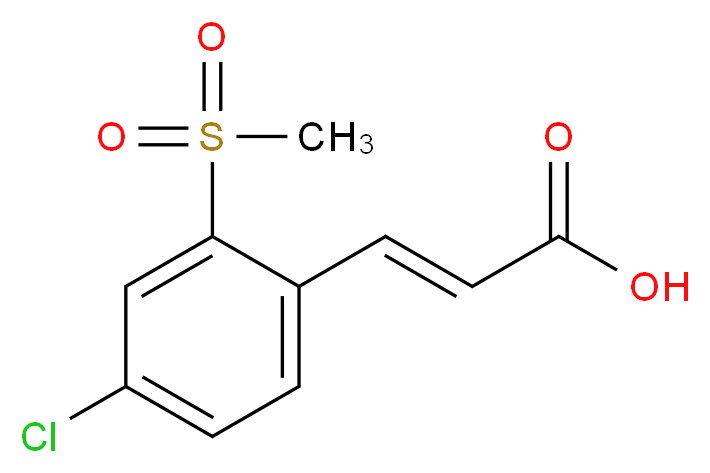 (2E)-3-(4-chloro-2-methanesulfonylphenyl)prop-2-enoic acid_分子结构_CAS_849035-82-1