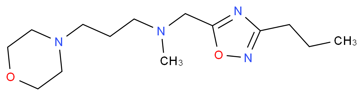 N-methyl-3-(4-morpholinyl)-N-[(3-propyl-1,2,4-oxadiazol-5-yl)methyl]-1-propanamine_分子结构_CAS_)