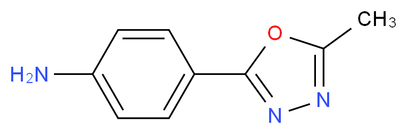 4-(5-methyl-1,3,4-oxadiazol-2-yl)aniline_分子结构_CAS_)