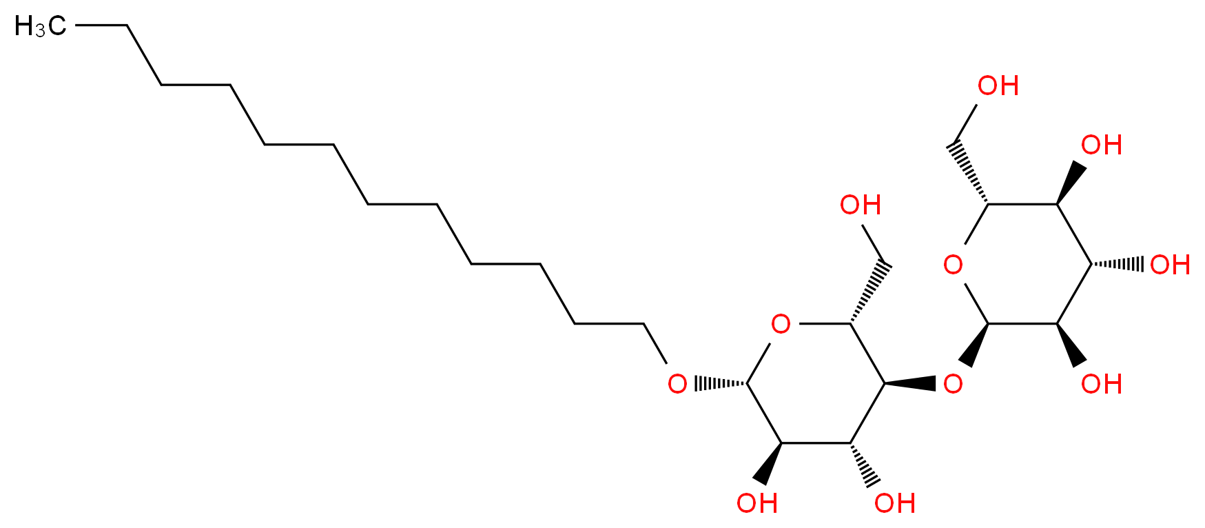Dodecyl β-D-maltoside 3 mM solution_分子结构_CAS_69227-93-6)