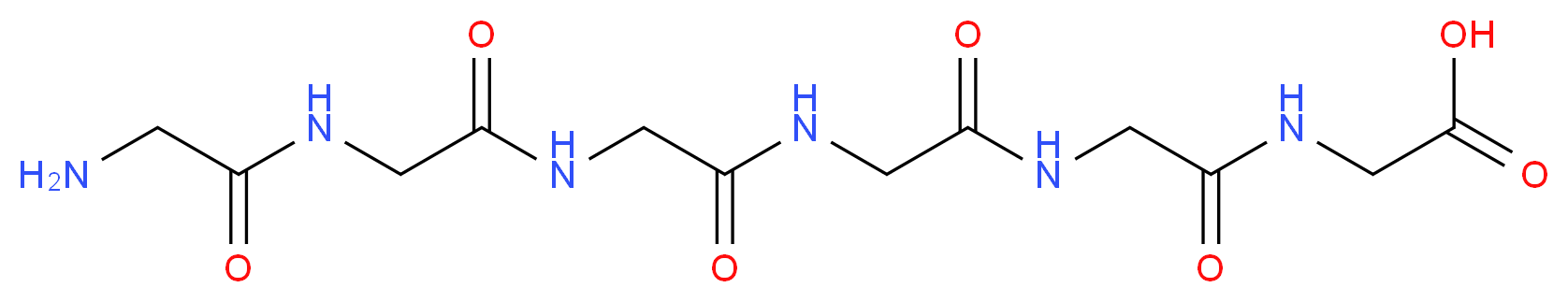 2-[2-(2-{2-[2-(2-aminoacetamido)acetamido]acetamido}acetamido)acetamido]acetic acid_分子结构_CAS_3887-13-6