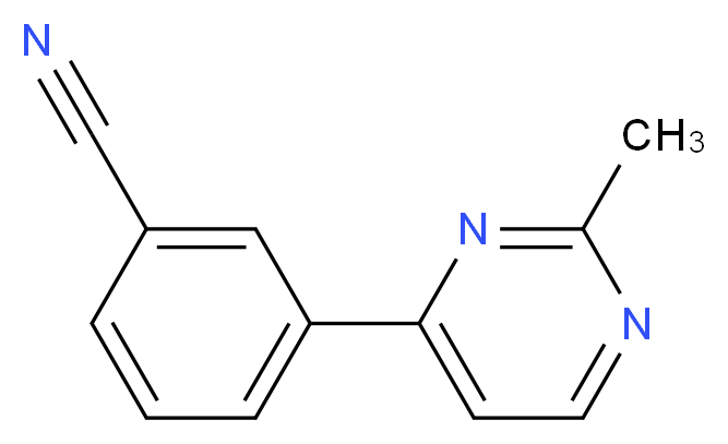 3-(2-MethylpyriMidin-4-yl)benzonitrile_分子结构_CAS_879072-98-7)