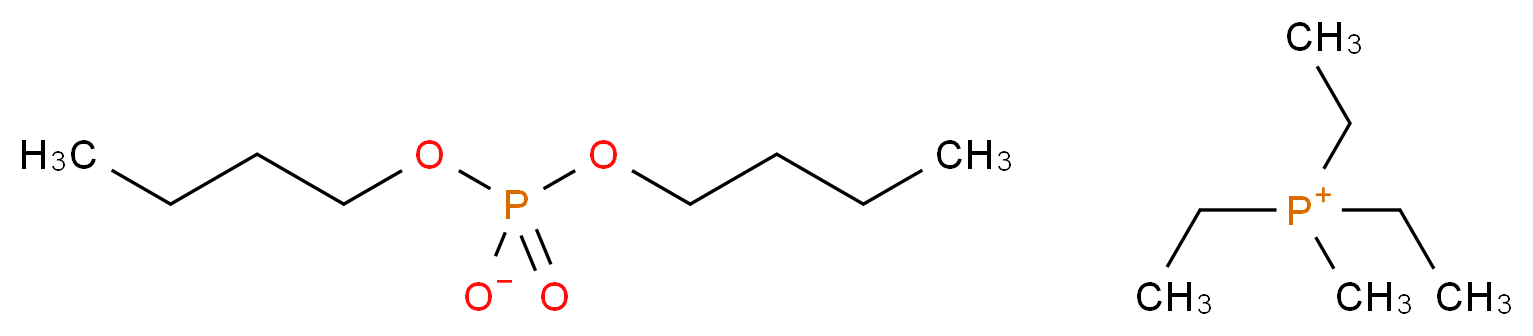 triethyl(methyl)phosphanium dibutyl phosphate_分子结构_CAS_947601-92-5