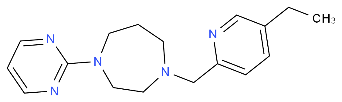 1-[(5-ethylpyridin-2-yl)methyl]-4-pyrimidin-2-yl-1,4-diazepane_分子结构_CAS_)