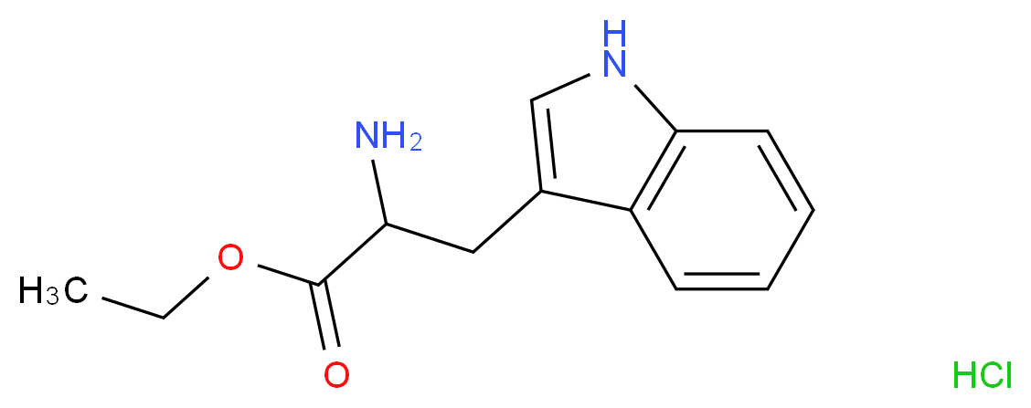 ethyl 2-amino-3-(1H-indol-3-yl)propanoate hydrochloride_分子结构_CAS_6519-67-1