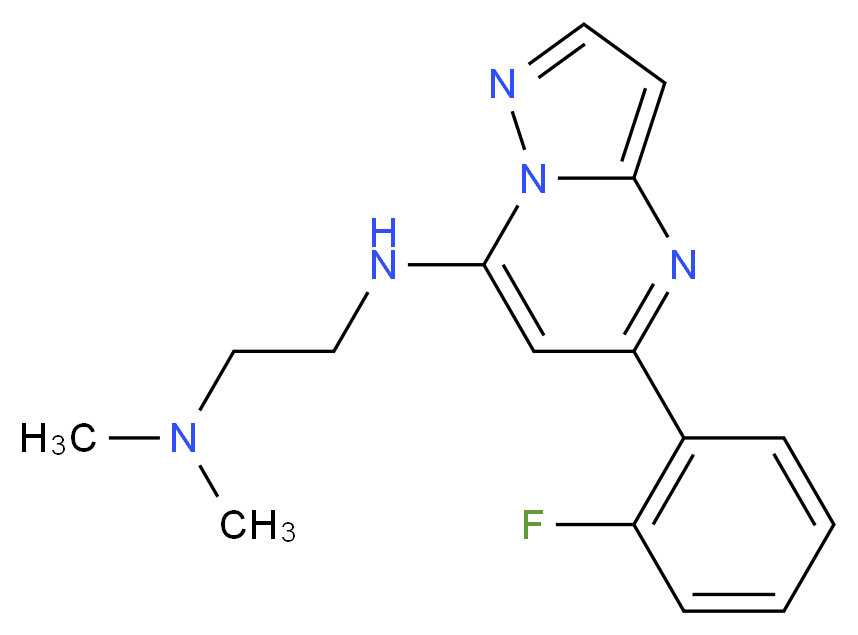 N'-[5-(2-fluorophenyl)pyrazolo[1,5-a]pyrimidin-7-yl]-N,N-dimethyl-1,2-ethanediamine_分子结构_CAS_)