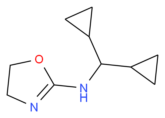 N-(dicyclopropylmethyl)-4,5-dihydro-1,3-oxazol-2-amine_分子结构_CAS_54187-04-1