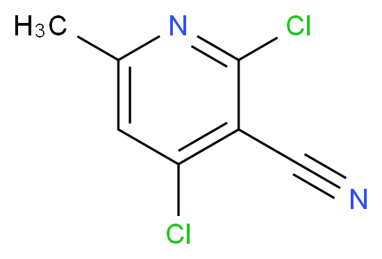 2,4-dichloro-6-methylpyridine-3-carbonitrile_分子结构_CAS_38367-36-1