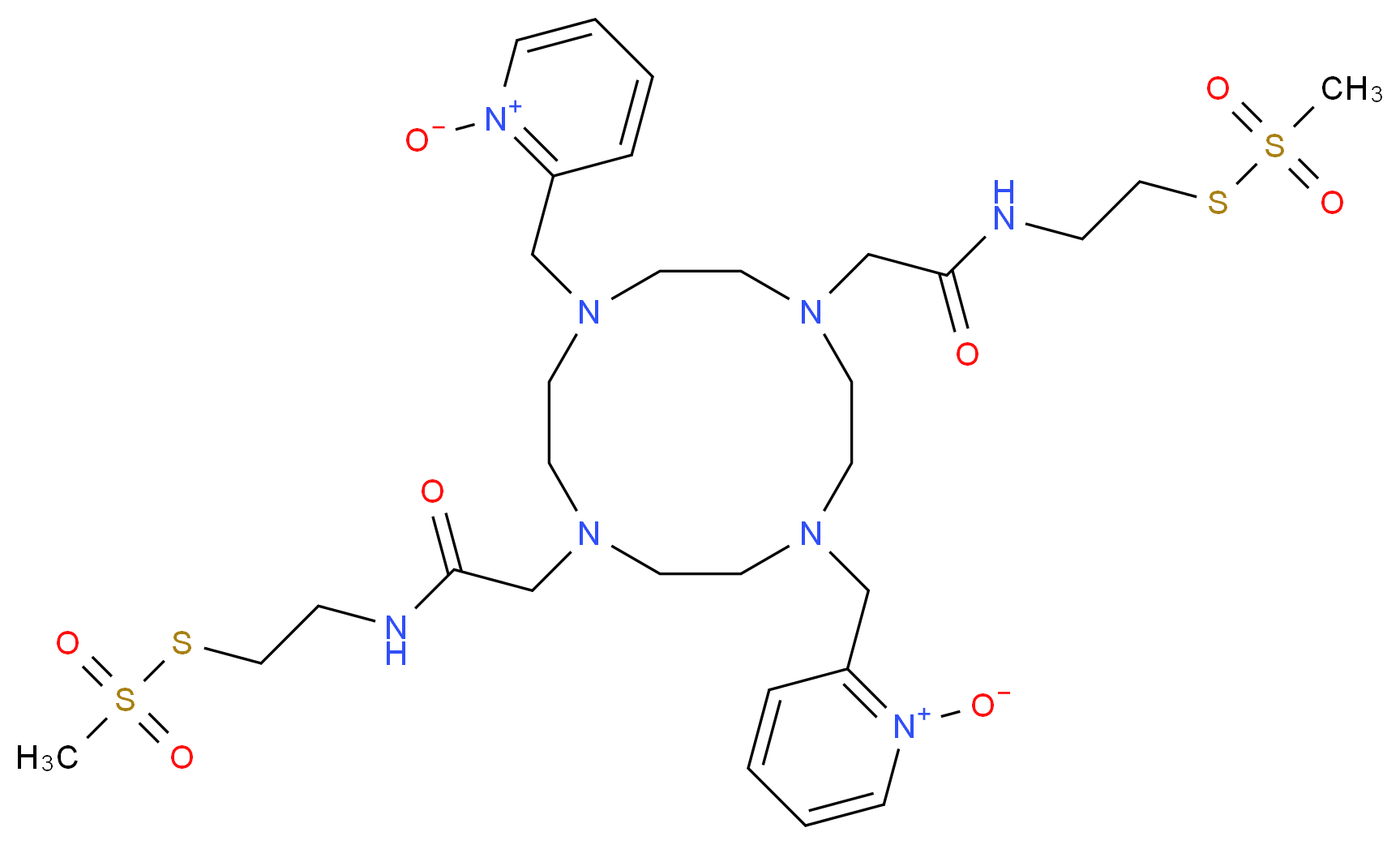 4,10-Bis[(1-oxido-2-pyridinyl)methyl]-1,7-bis[2-(acetylamino)ethylmethanesulfonothioate] Ditrifluoroacetate Salt_分子结构_CAS_947326-26-3)