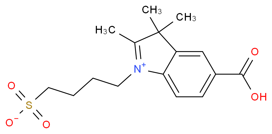 5-Carboxy-1-(4-sulfobutyl)-2,3,3-trimethyl-3H-indolium_分子结构_CAS_852818-04-3)