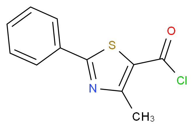 4-methyl-2-phenyl-1,3-thiazole-5-carbonyl chloride_分子结构_CAS_54001-18-2