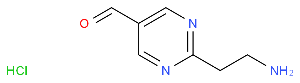 2-(2-aminoethyl)pyrimidine-5-carbaldehyde hydrochloride_分子结构_CAS_1196155-08-4)