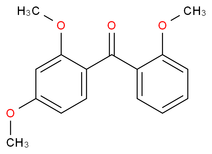 (2,4-dimethoxyphenyl)(2-methoxyphenyl)methanone_分子结构_CAS_33077-87-1